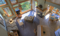 King Suite with Loft Up North Main Lodge - Lakeside and Woodland view.